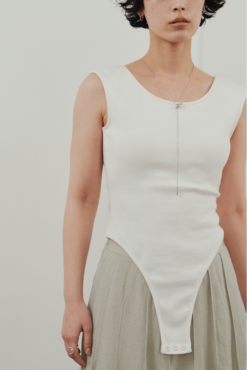 バックオープンボディスーツ 詳細画像 WHT 9