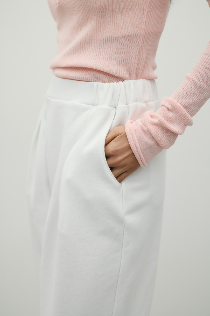 タックバレルスウェットパンツ 詳細画像 WHT 8