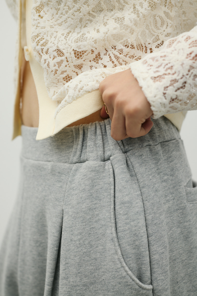 タックバレルスウェットパンツ 詳細画像 GRY 5