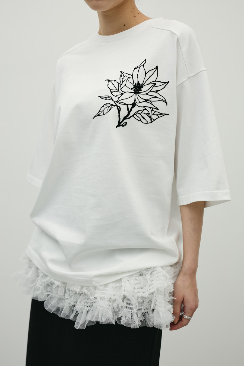 フロッキープリントフラワーT 詳細画像 WHT 7