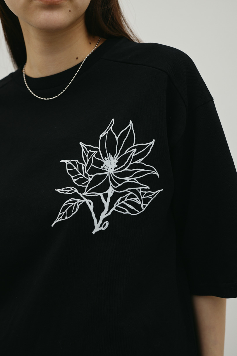 フロッキープリントフラワーT 詳細画像 BLK 6