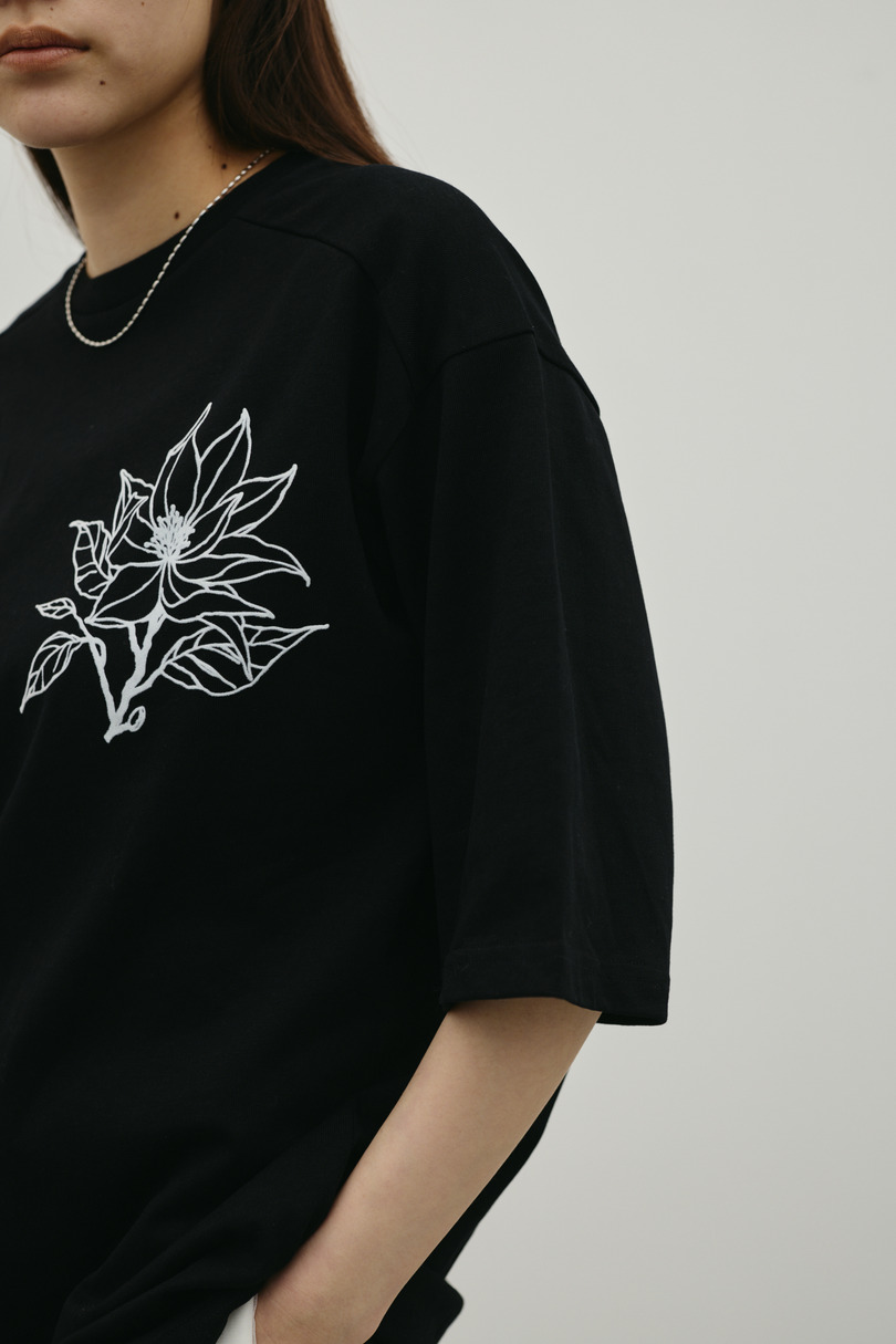フロッキープリントフラワーT 詳細画像 BLK 7