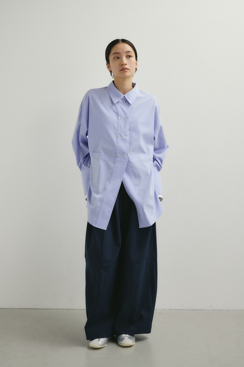 カッティングレイヤードカフスシャツ 詳細画像 柄BLU 2