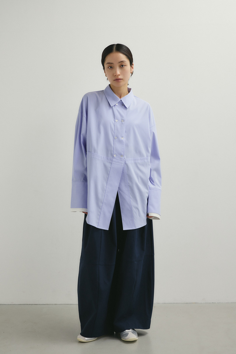 カッティングレイヤードカフスシャツ 詳細画像 柄BLU 3