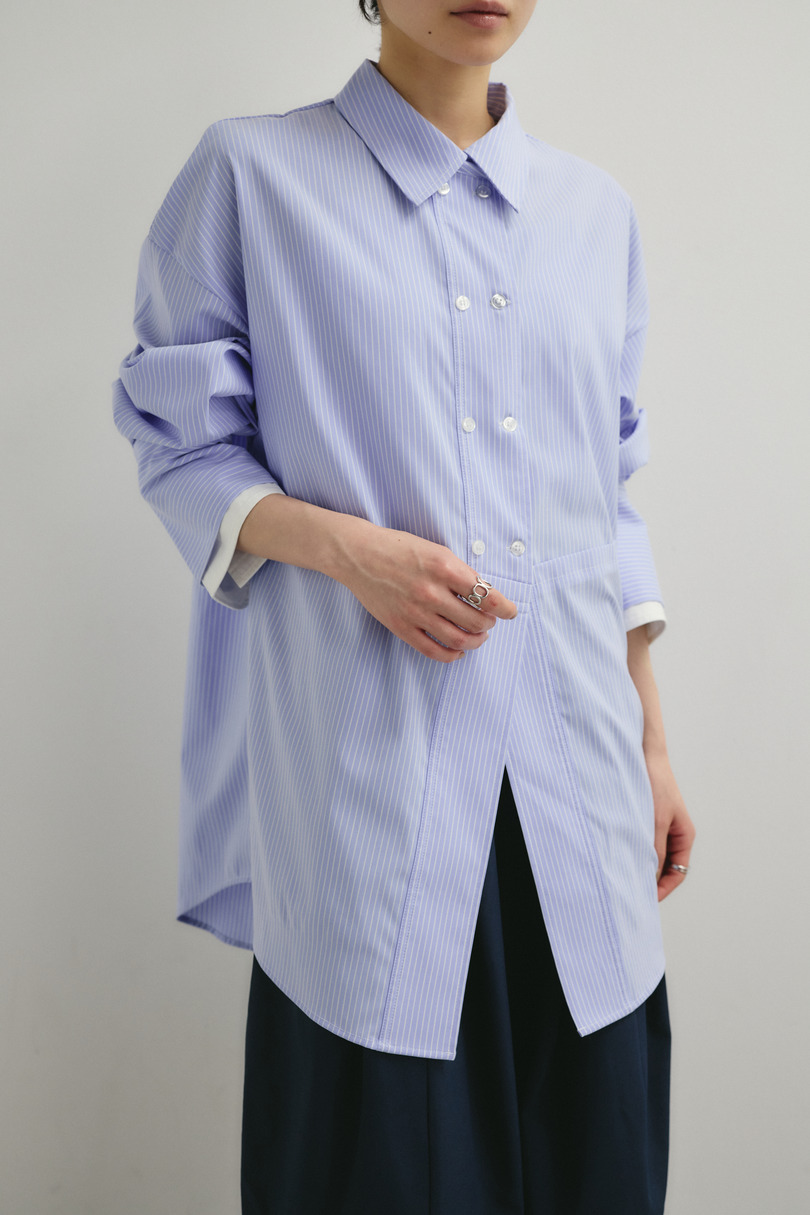 カッティングレイヤードカフスシャツ 詳細画像 柄BLU 5