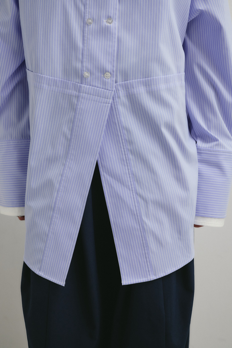 カッティングレイヤードカフスシャツ 詳細画像 柄BLU 8