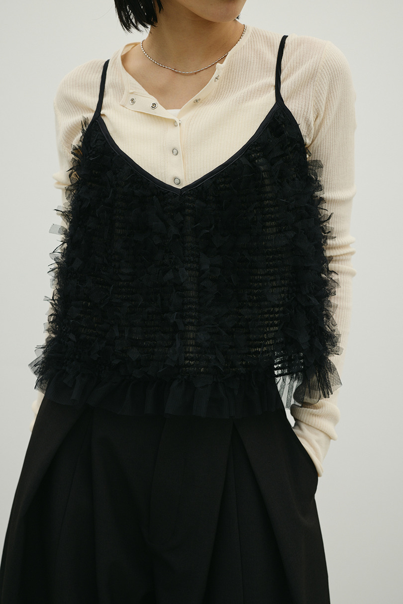 チュールフリルキャミ