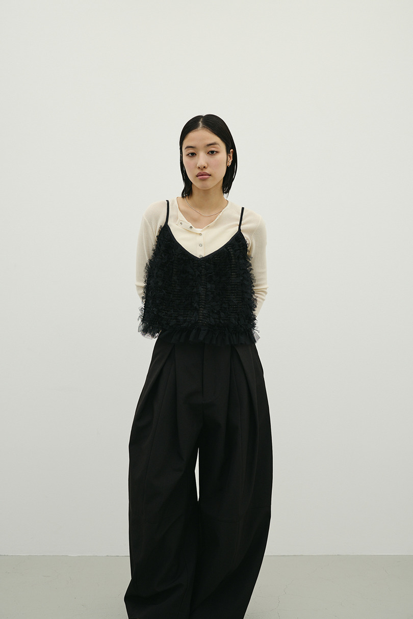 チュールフリルキャミ 詳細画像 BLK 3