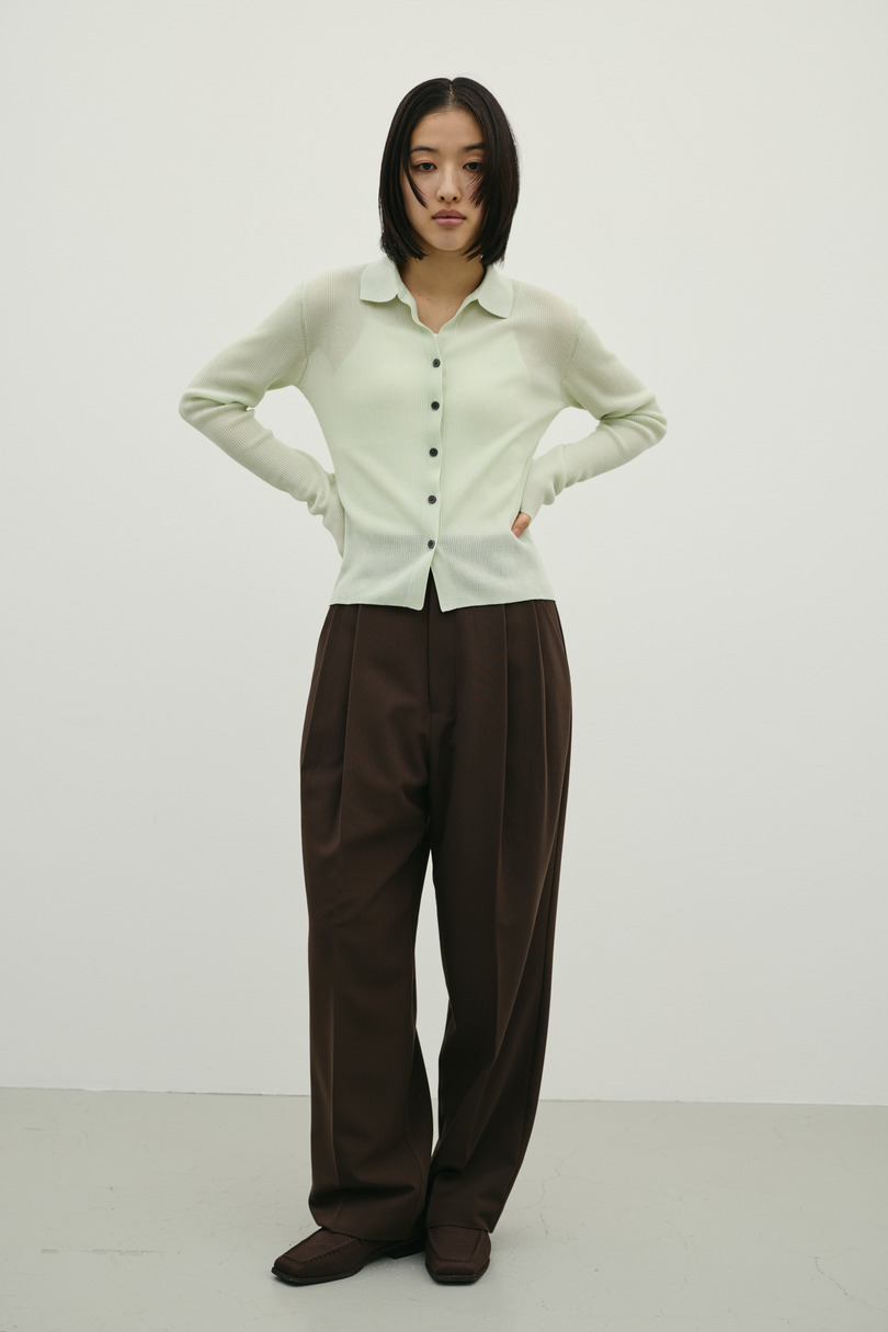 ベーシックツータックパンツ 詳細画像 BRN 3