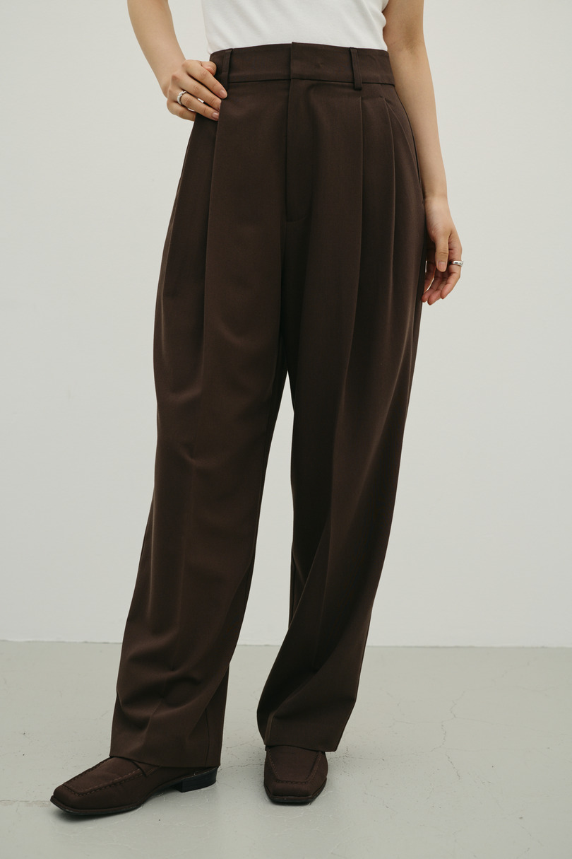 ベーシックツータックパンツ 詳細画像 BRN 5