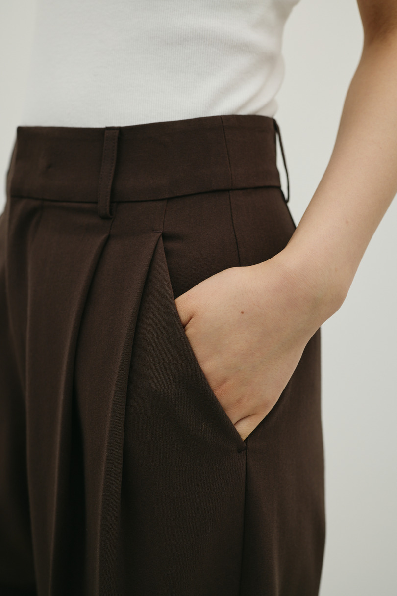 ベーシックツータックパンツ 詳細画像 BRN 8