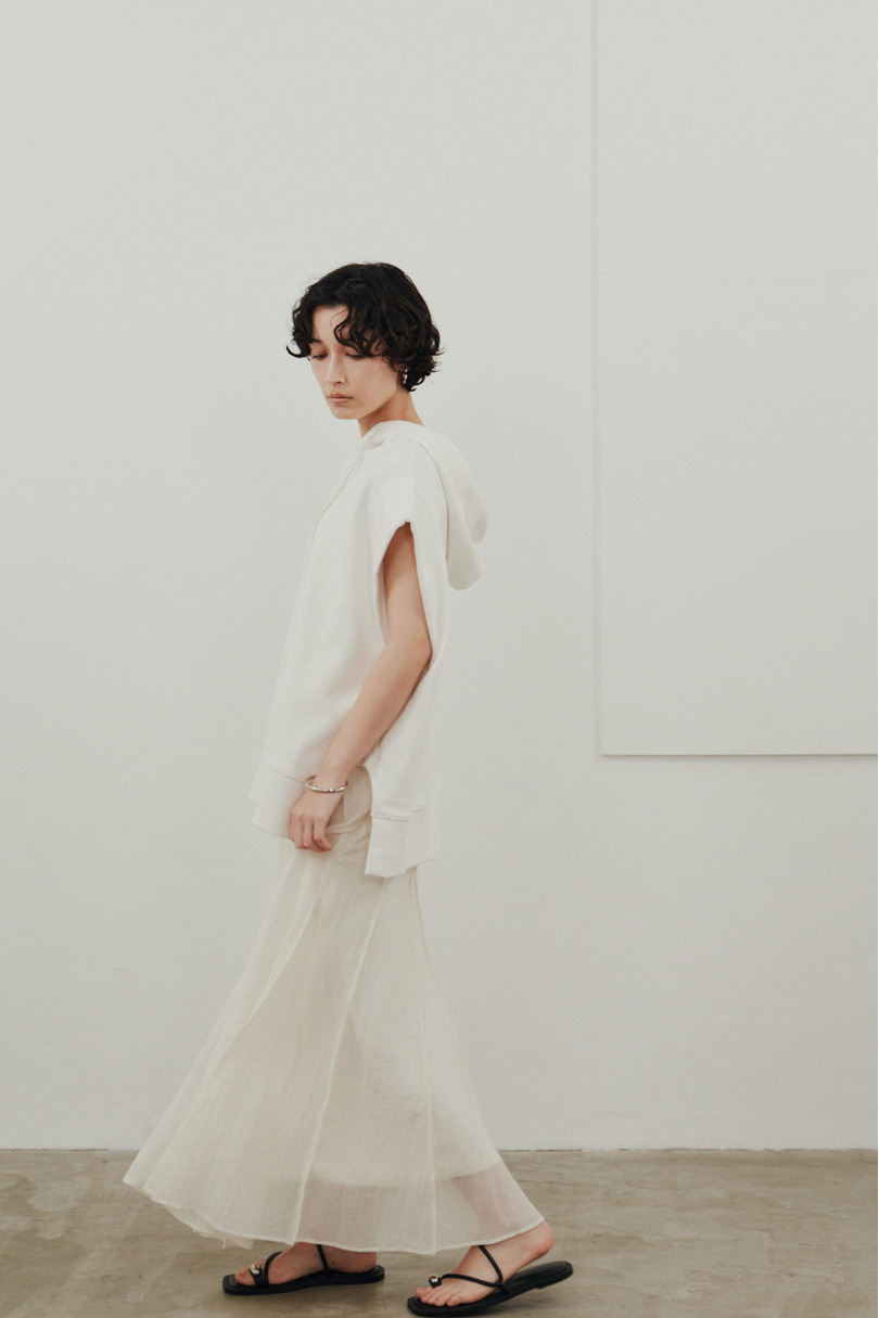 ピンタックシアースカート 詳細画像 WHT 3