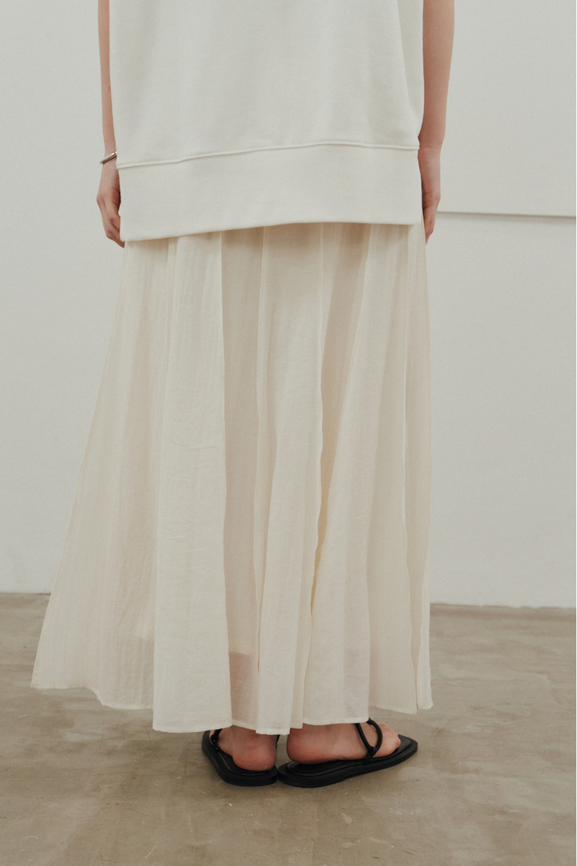 ピンタックシアースカート 詳細画像 WHT 9