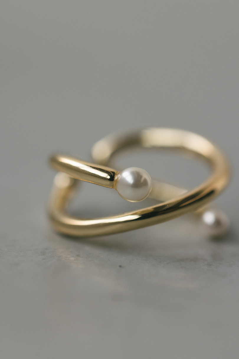 イミテーションパールリング 詳細画像 GLD 11