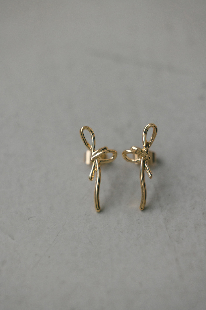 リボンピアス 詳細画像 GLD 2