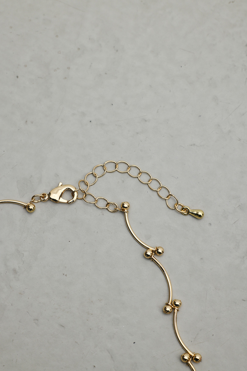 ウェーブデザインチェーンネックレス 詳細画像 GLD 4