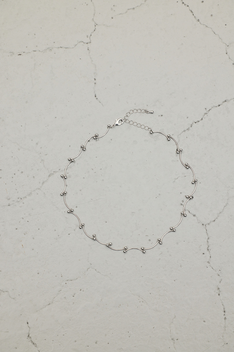 ウェーブデザインチェーンネックレス 詳細画像 SLV 2