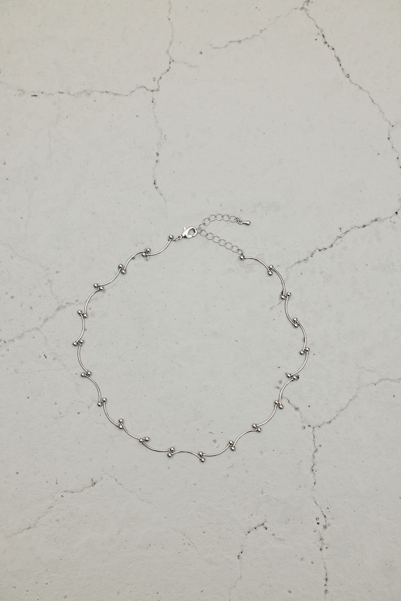 ウェーブデザインチェーンネックレス 詳細画像 SLV 3