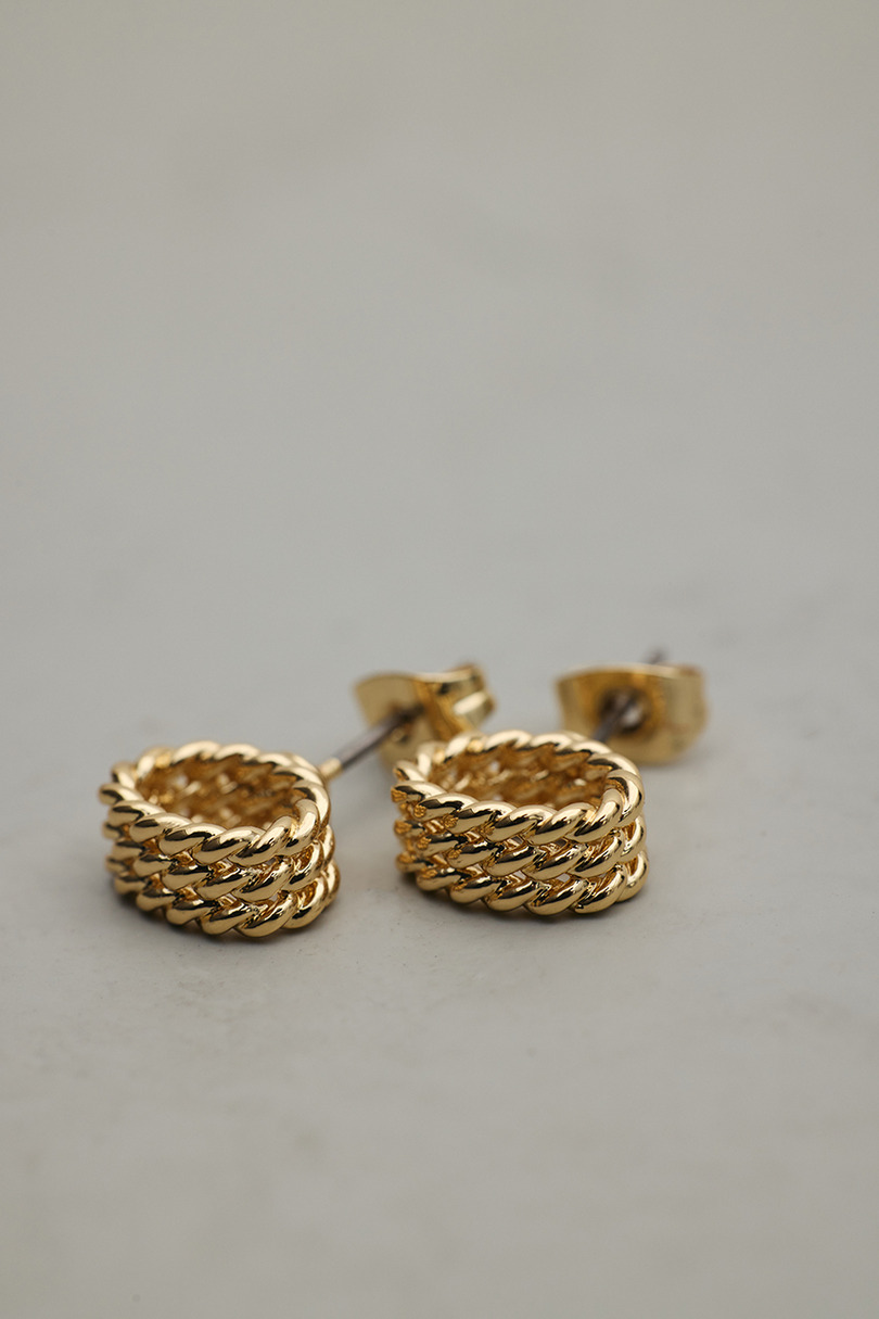 メッシュデザインミニマムピアス 詳細画像 GLD 7