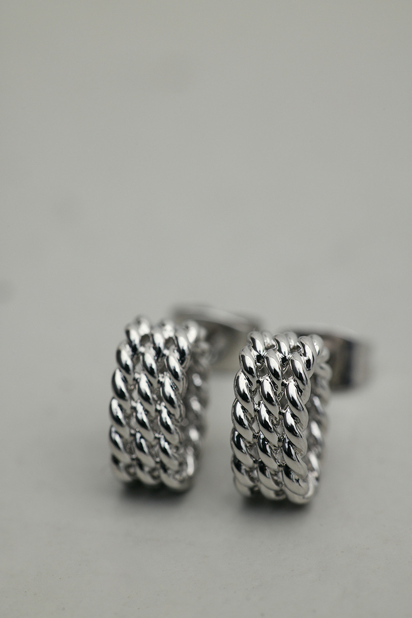 メッシュデザインミニマムピアス 詳細画像 SLV 2