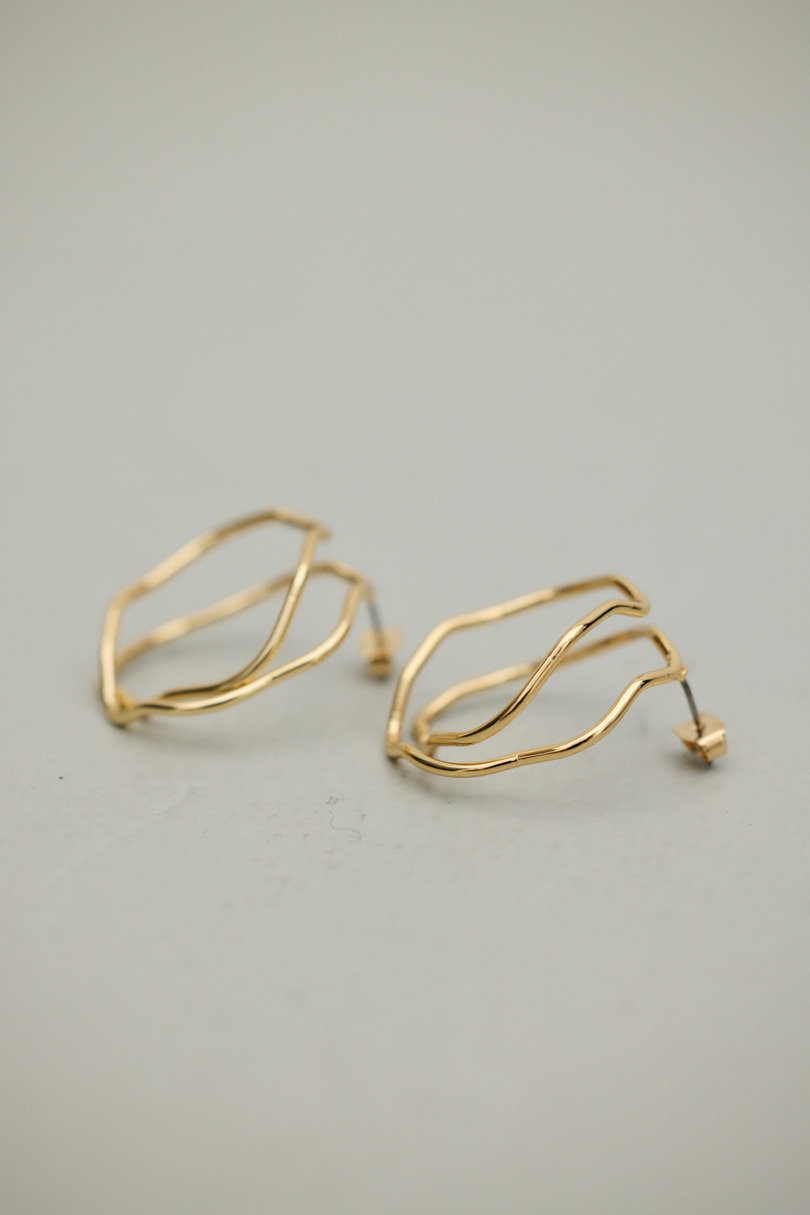 クロスウェーブピアス 詳細画像 GLD 3