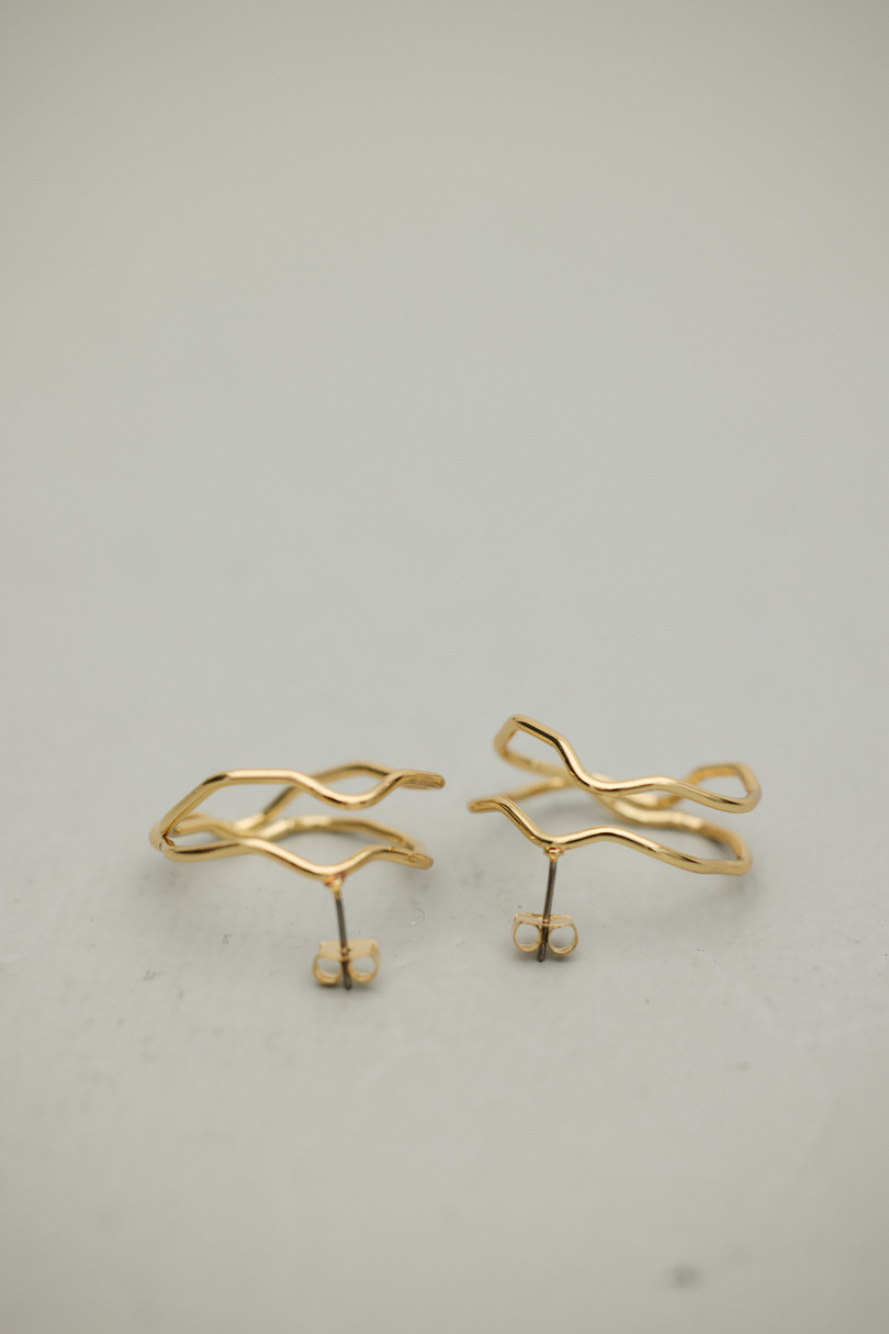 クロスウェーブピアス 詳細画像 GLD 4