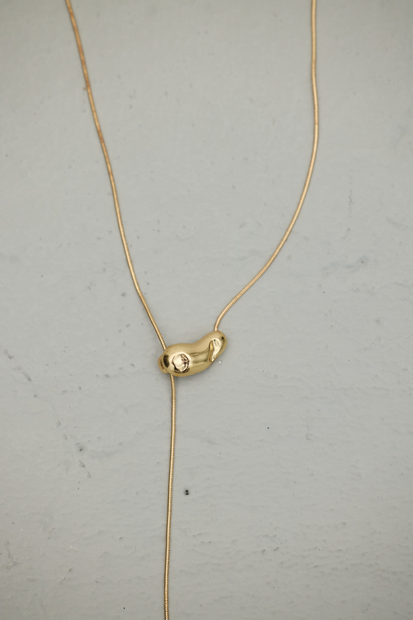 ニュアンスモチーフタイネックレス 詳細画像 GLD 4