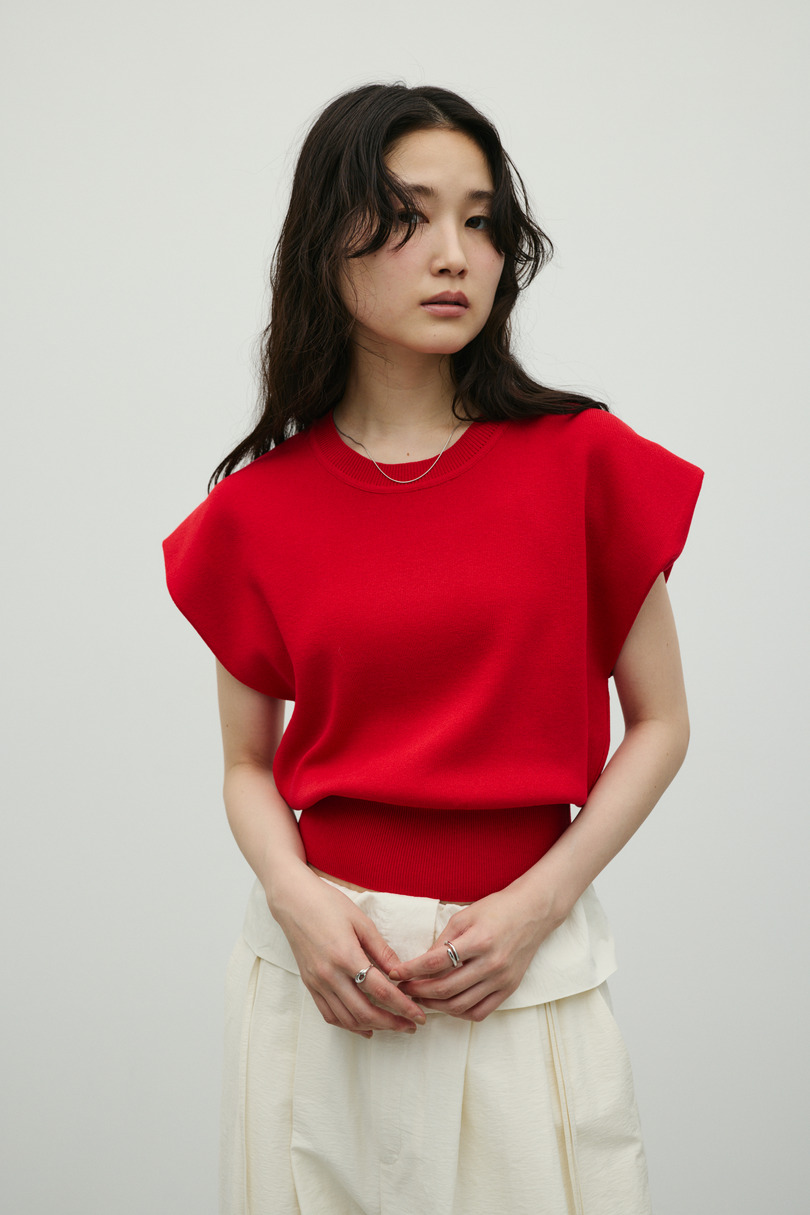 ショルダータックニット 詳細画像 RED 2