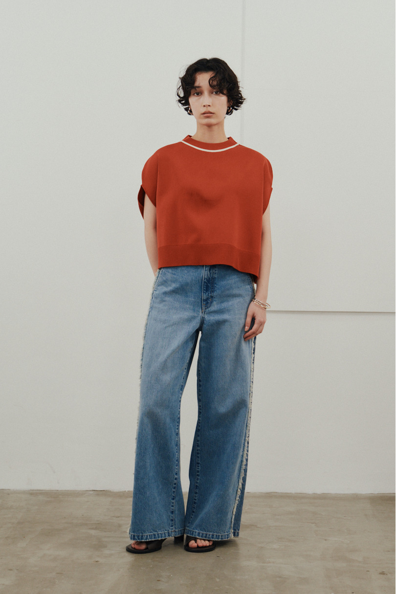 パイピングニットトップ 詳細画像 ORG 2