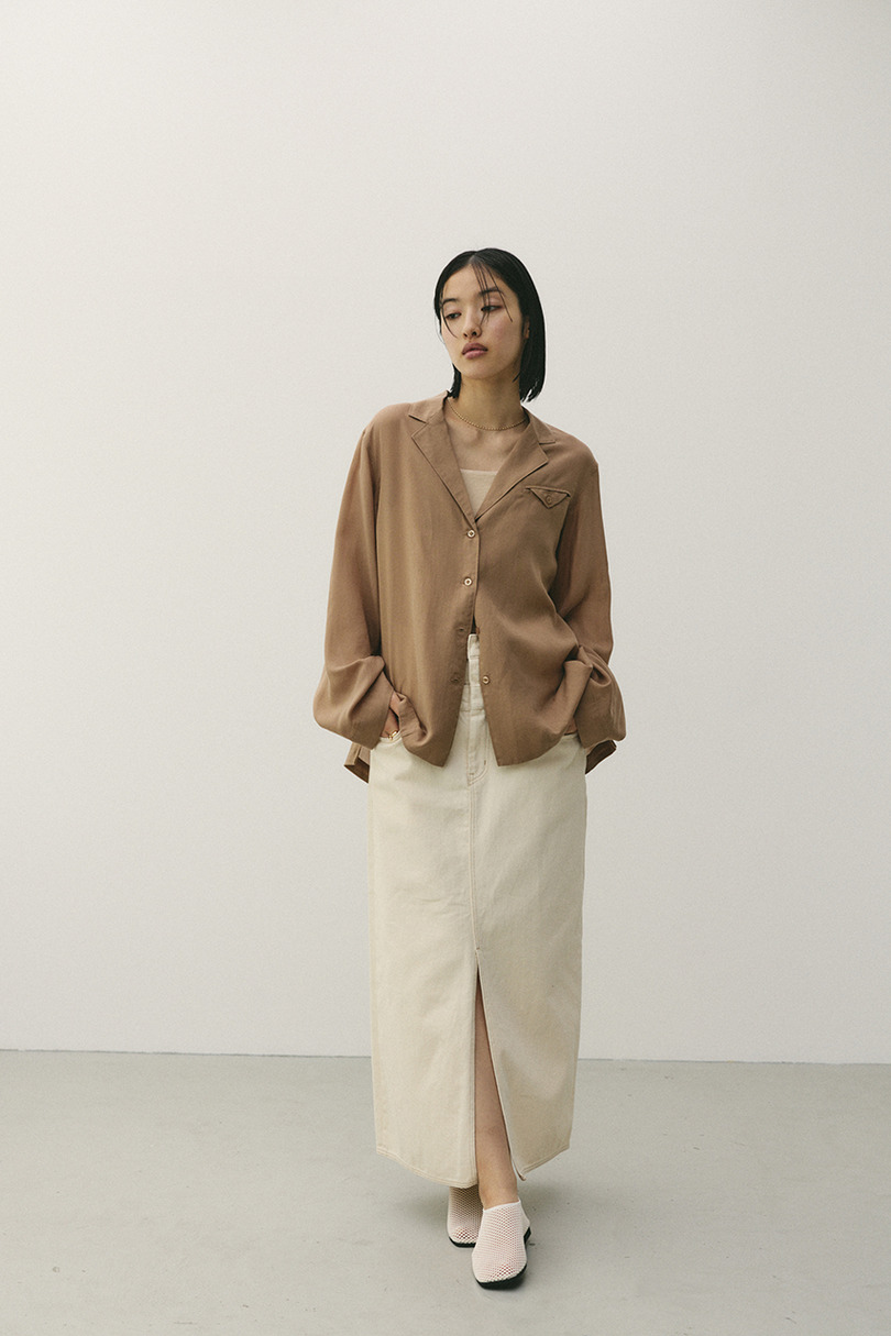 テーラーカラーオープンシャツ