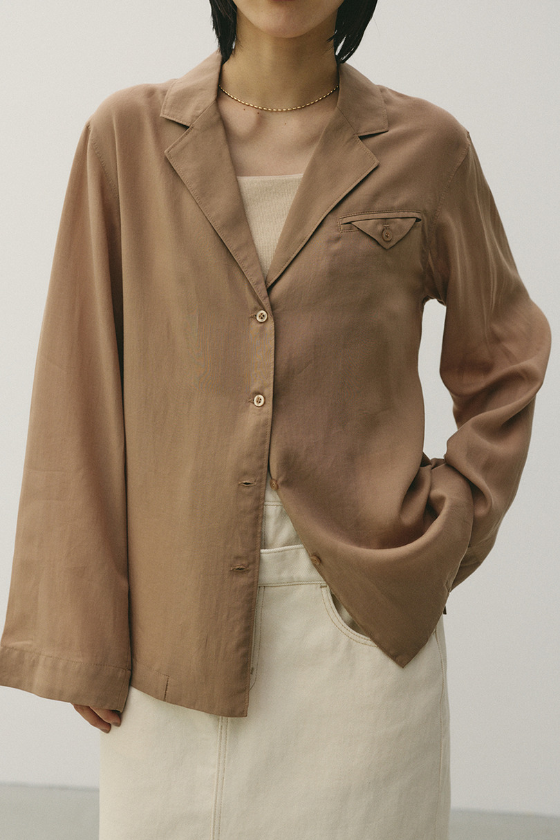 テーラーカラーオープンシャツ 詳細画像 L/BRN 11