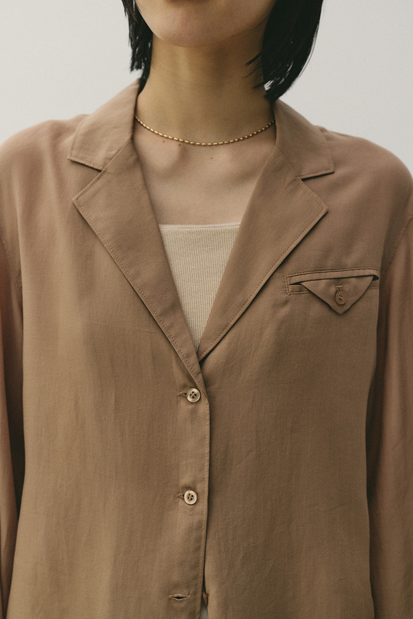 テーラーカラーオープンシャツ 詳細画像 L/BRN 12