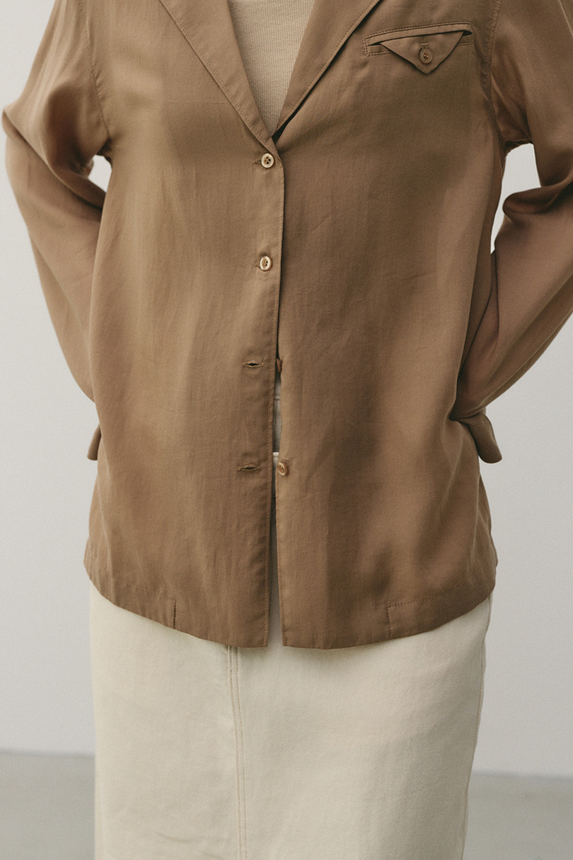 テーラーカラーオープンシャツ 詳細画像 L/BRN 13