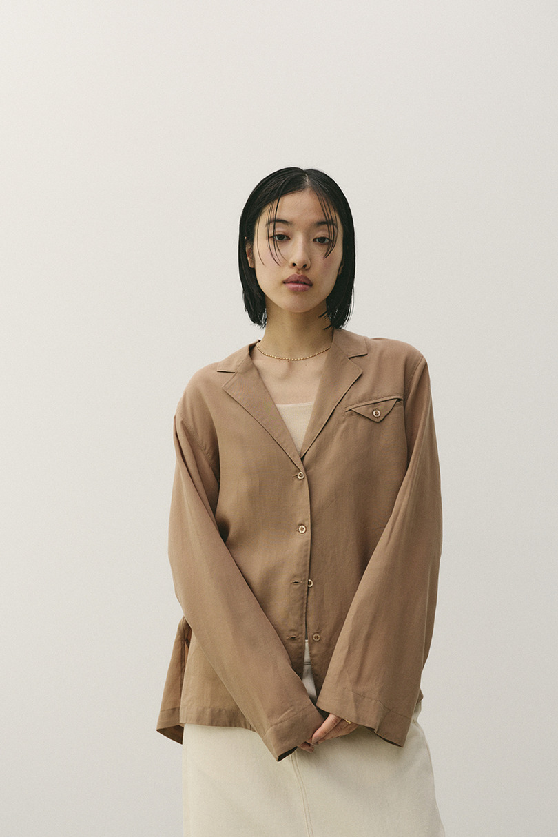 テーラーカラーオープンシャツ 詳細画像 L/BRN 4