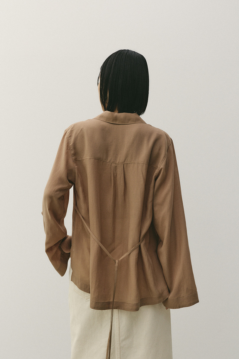 テーラーカラーオープンシャツ 詳細画像 L/BRN 8