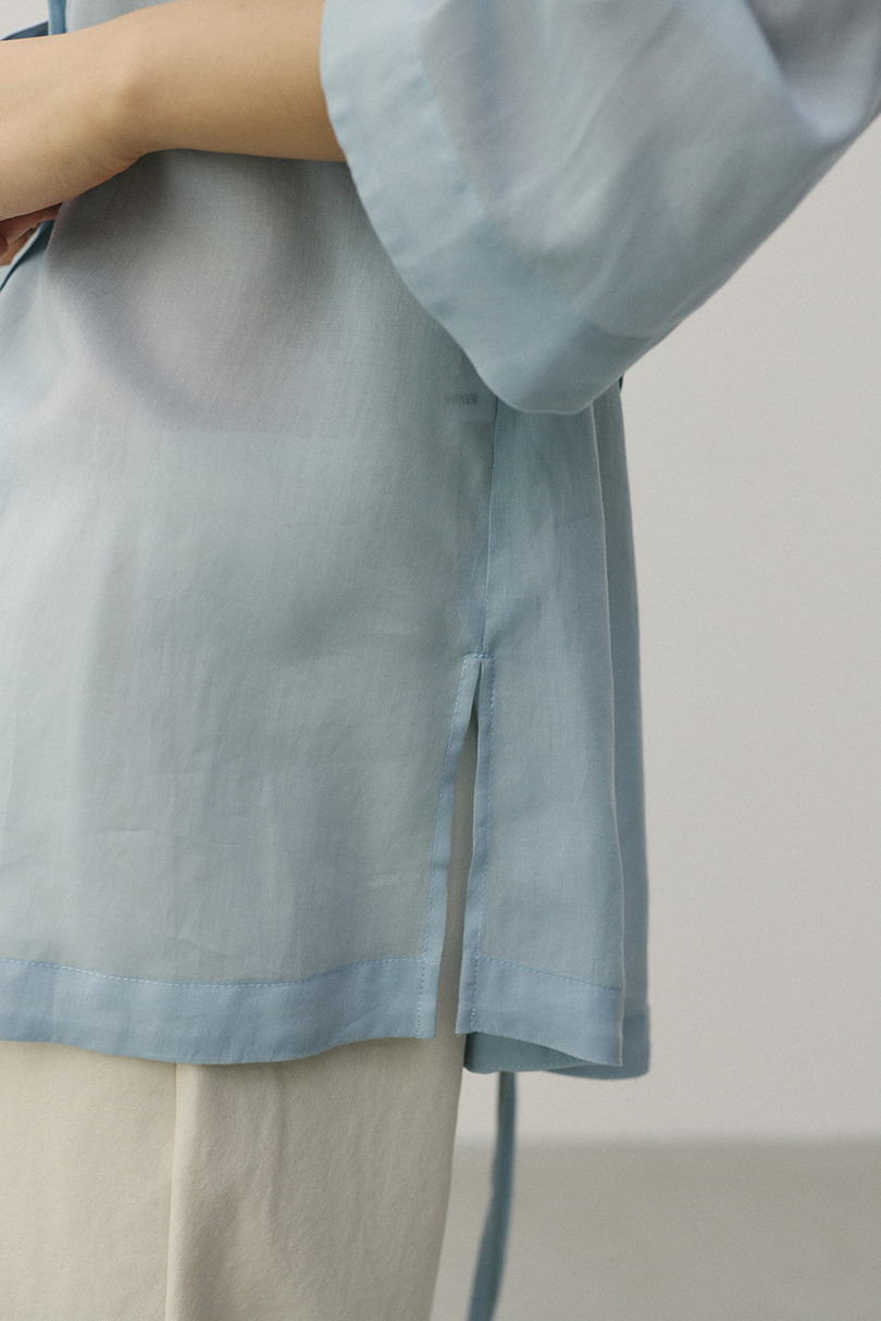 テーラーカラーオープンシャツ 詳細画像 SAX 10