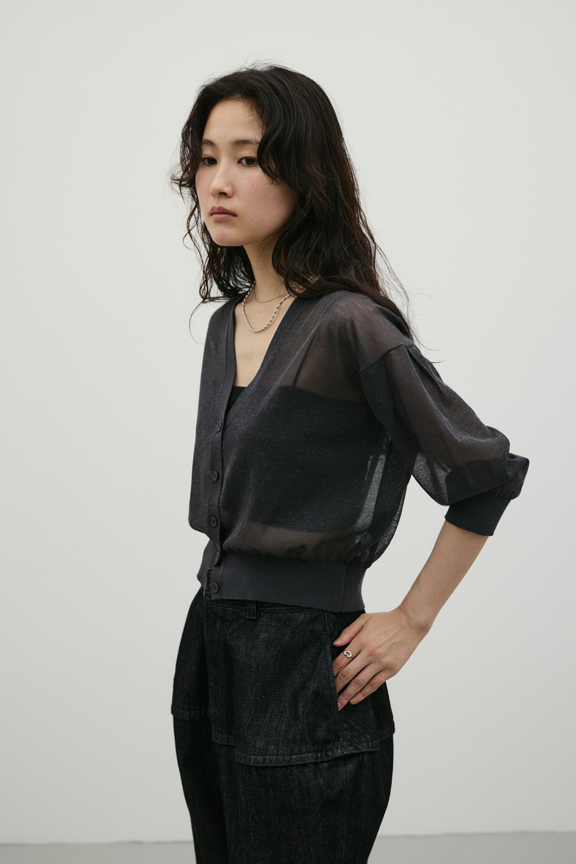シアーフォルムニットカーデ 詳細画像 C.GRY 6