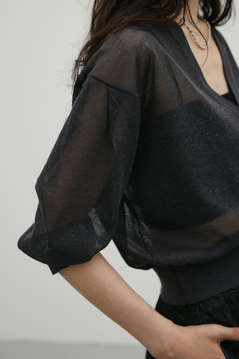 シアーフォルムニットカーデ 詳細画像 C.GRY 8