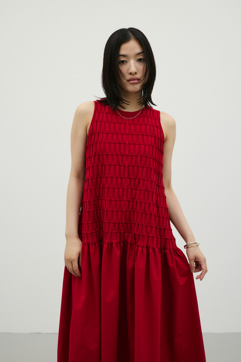 クロシェドッキングティアードワンピース 詳細画像 RED 6