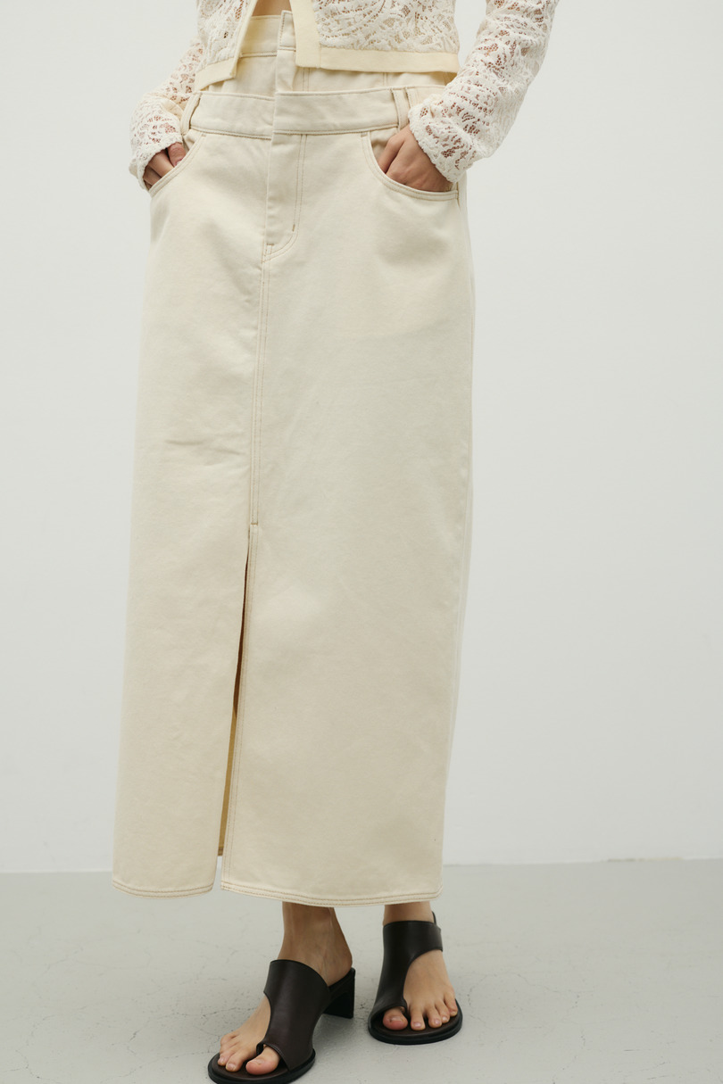 ダブルウエストデニムスカート 詳細画像 IVOY 2