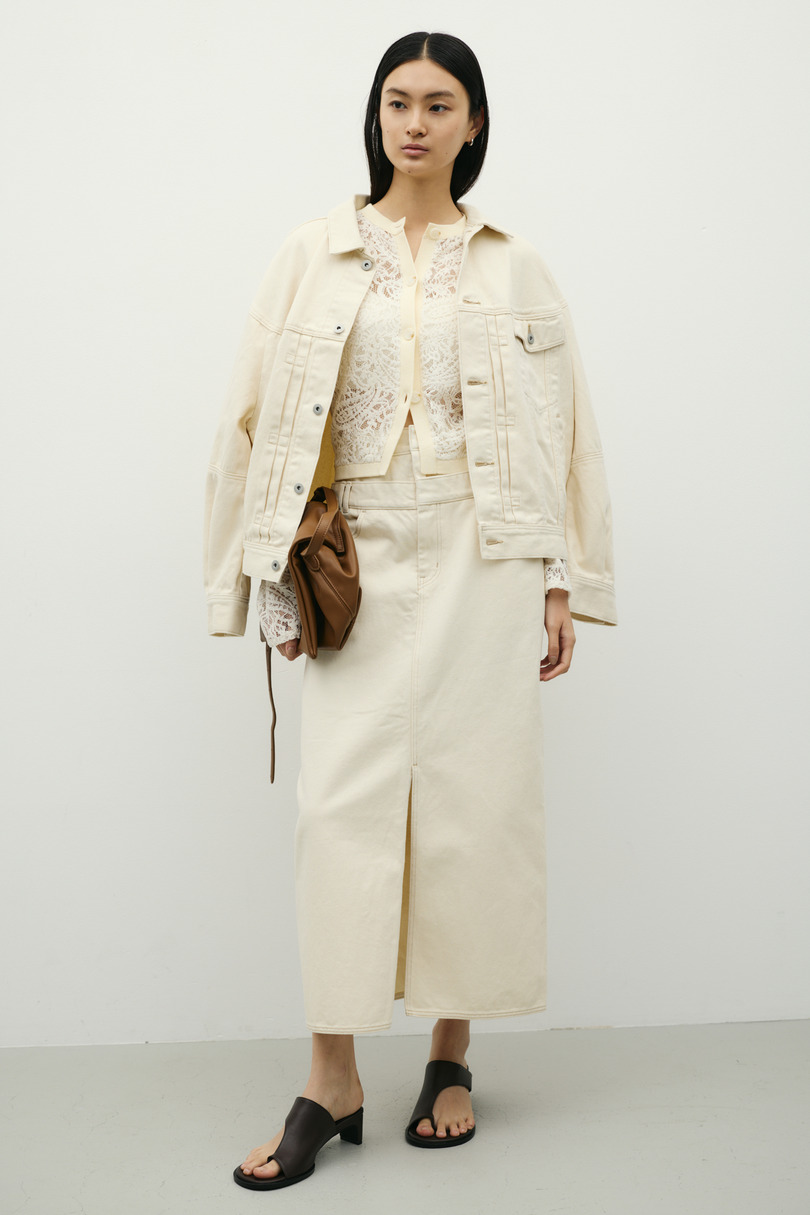 ダブルウエストデニムスカート 詳細画像 IVOY 3