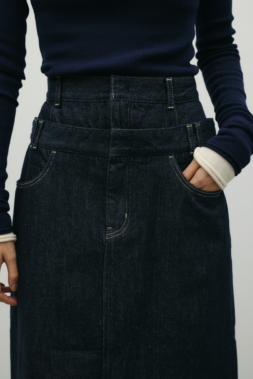 ダブルウエストデニムスカート 詳細画像 IDG 6