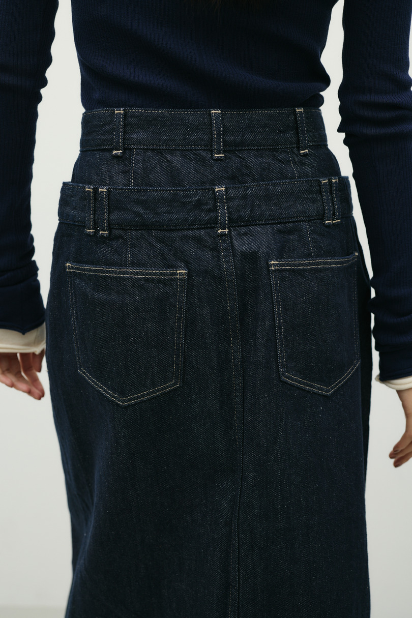 ダブルウエストデニムスカート 詳細画像 IDG 8