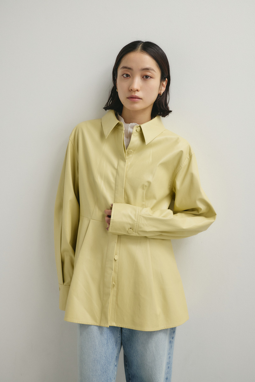 フェイクレザータックシャツ 詳細画像 BEG 4