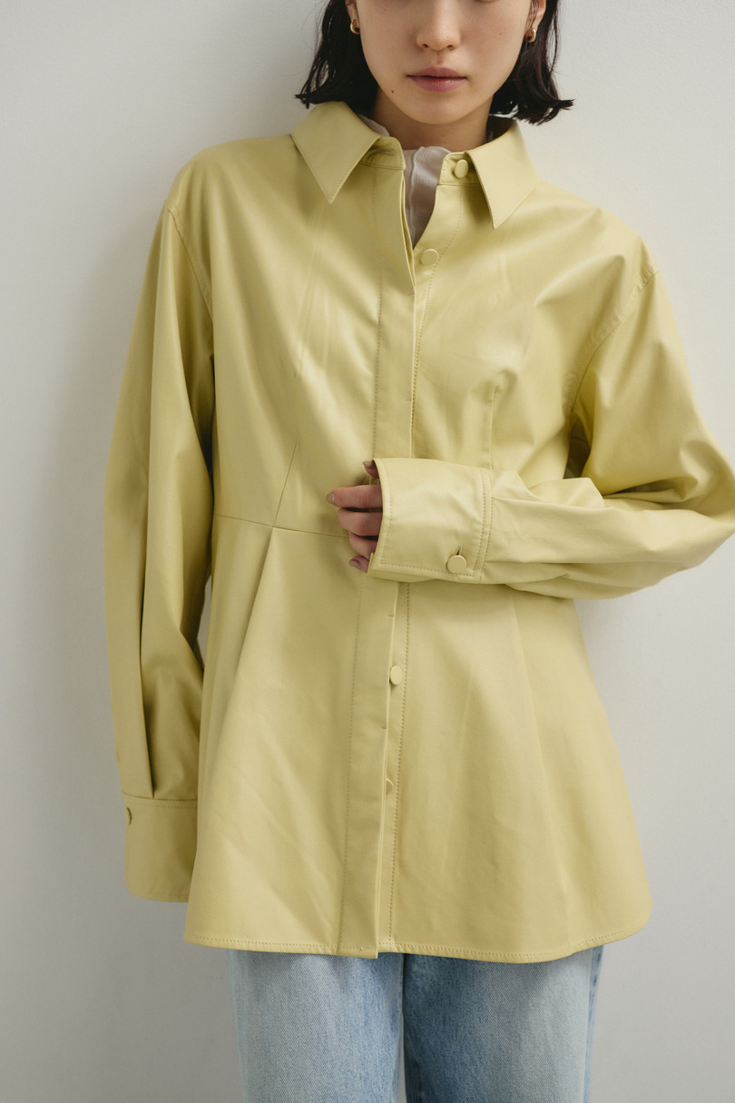 フェイクレザータックシャツ 詳細画像 BEG 5