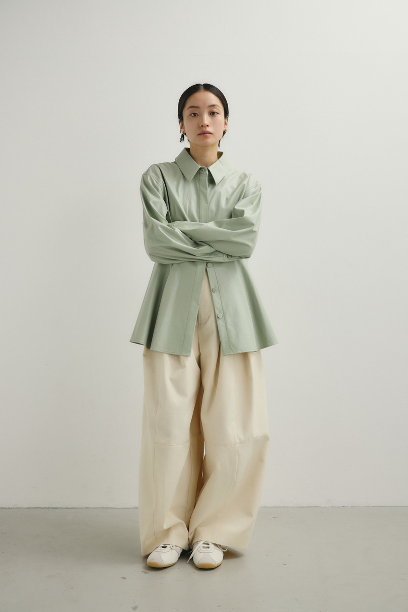 フェイクレザータックシャツ 詳細画像 MINT 2