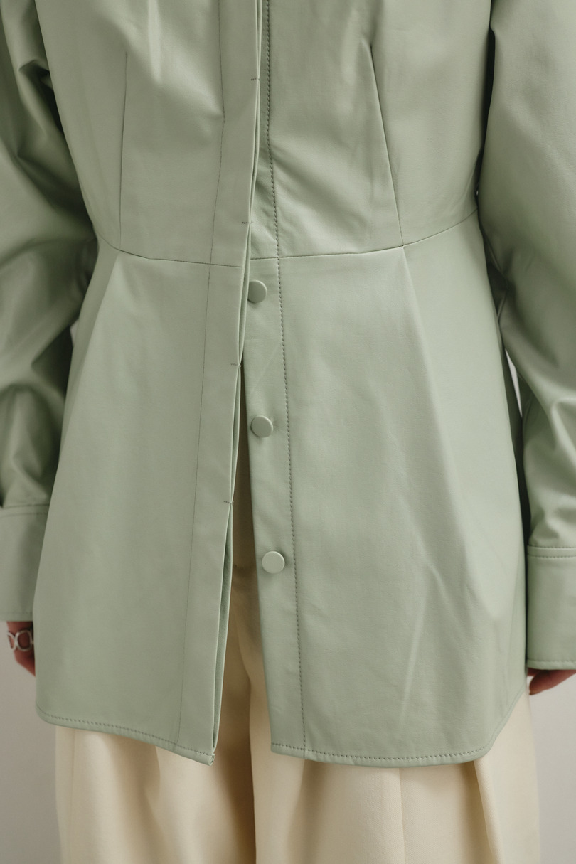 フェイクレザータックシャツ 詳細画像 MINT 5