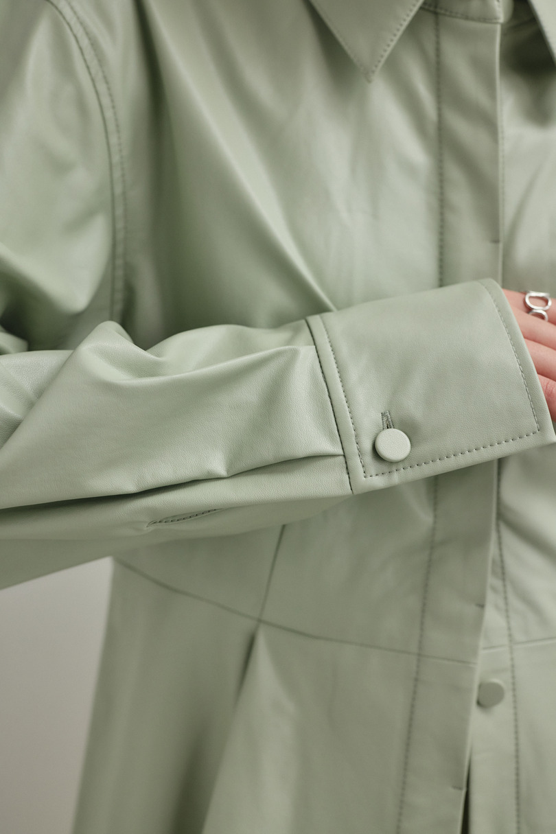 フェイクレザータックシャツ 詳細画像 MINT 6