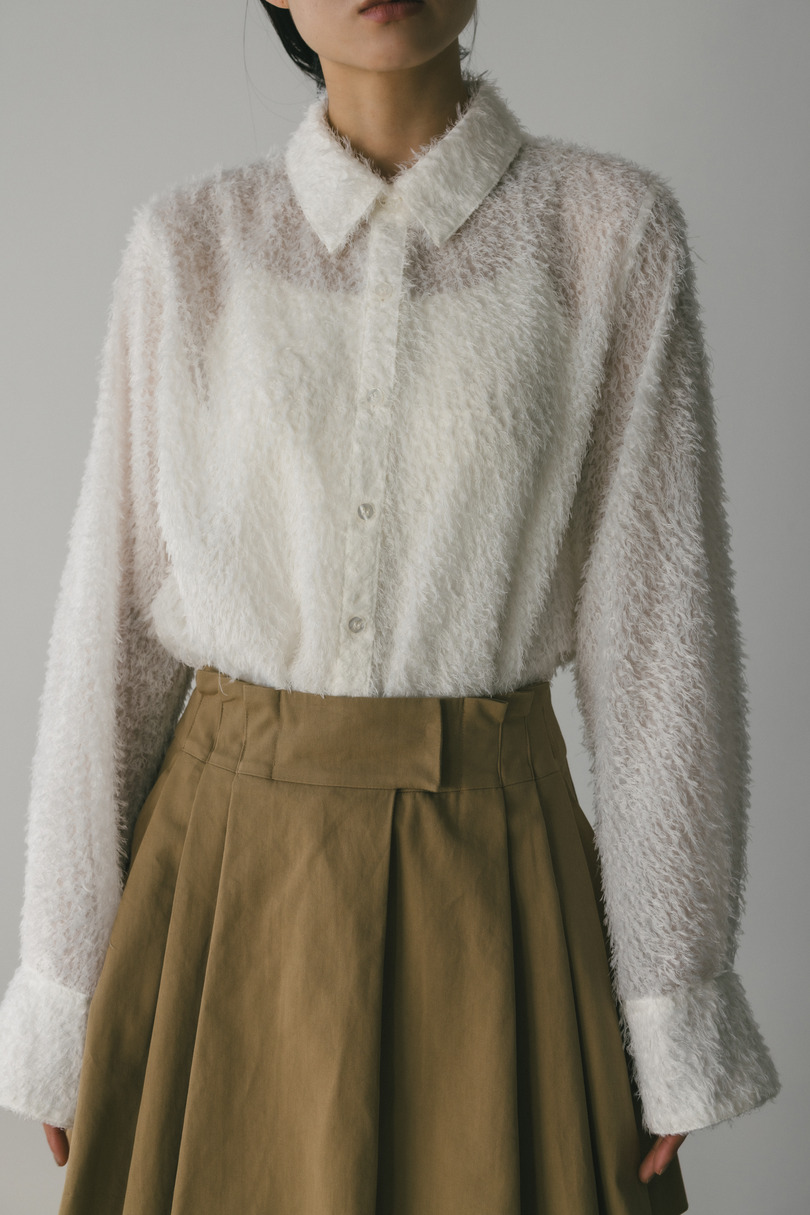 フリンジフェザーシャツ 詳細画像 WHT 3