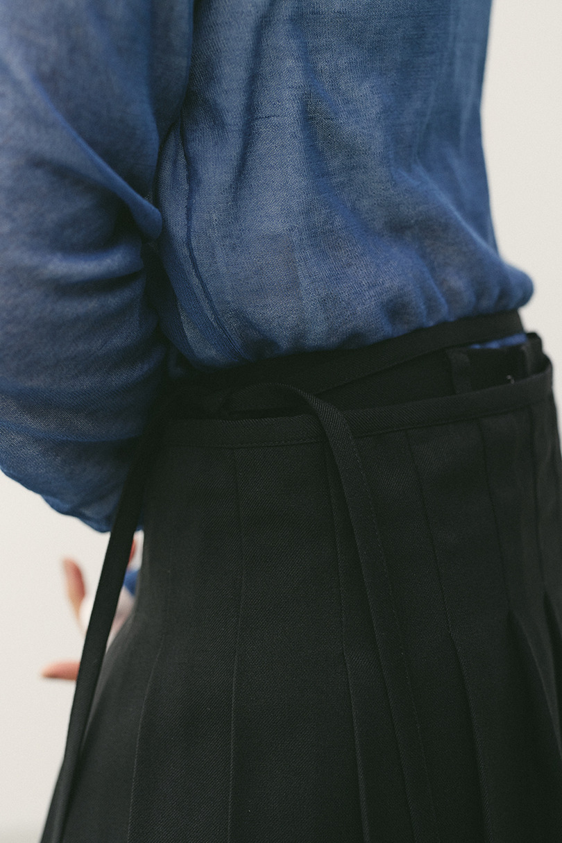 プリーツスカートレイヤードパンツ 詳細画像 BLK 11